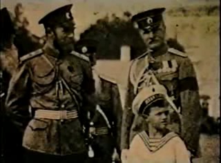 Император Николай II, царевич Алексей и генерал П. Скоропадский